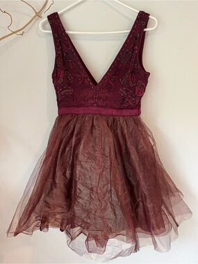 Free People De Ja Vu Tulle Dress Size 0 Rare Beaded Ballerina